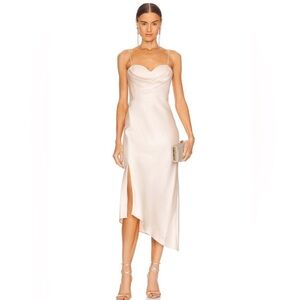 Alice + Olivia asymmetrical slip dress